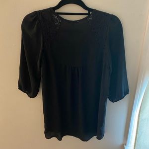Black Amber Blue 3/4 Sleeve Top